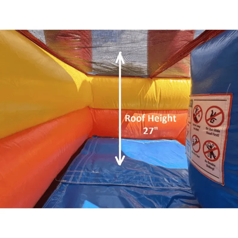 15'H Dual Lane Dura-Lite Pink Slide w Detachable Pool