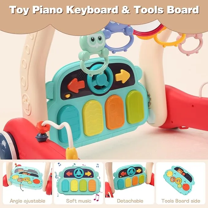 2-IN-1 Piano Play Mat & Baby Walker