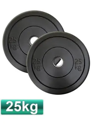 25KG OLYMPIC BUMPER GYM WEIGHT PLATES (PAIR)