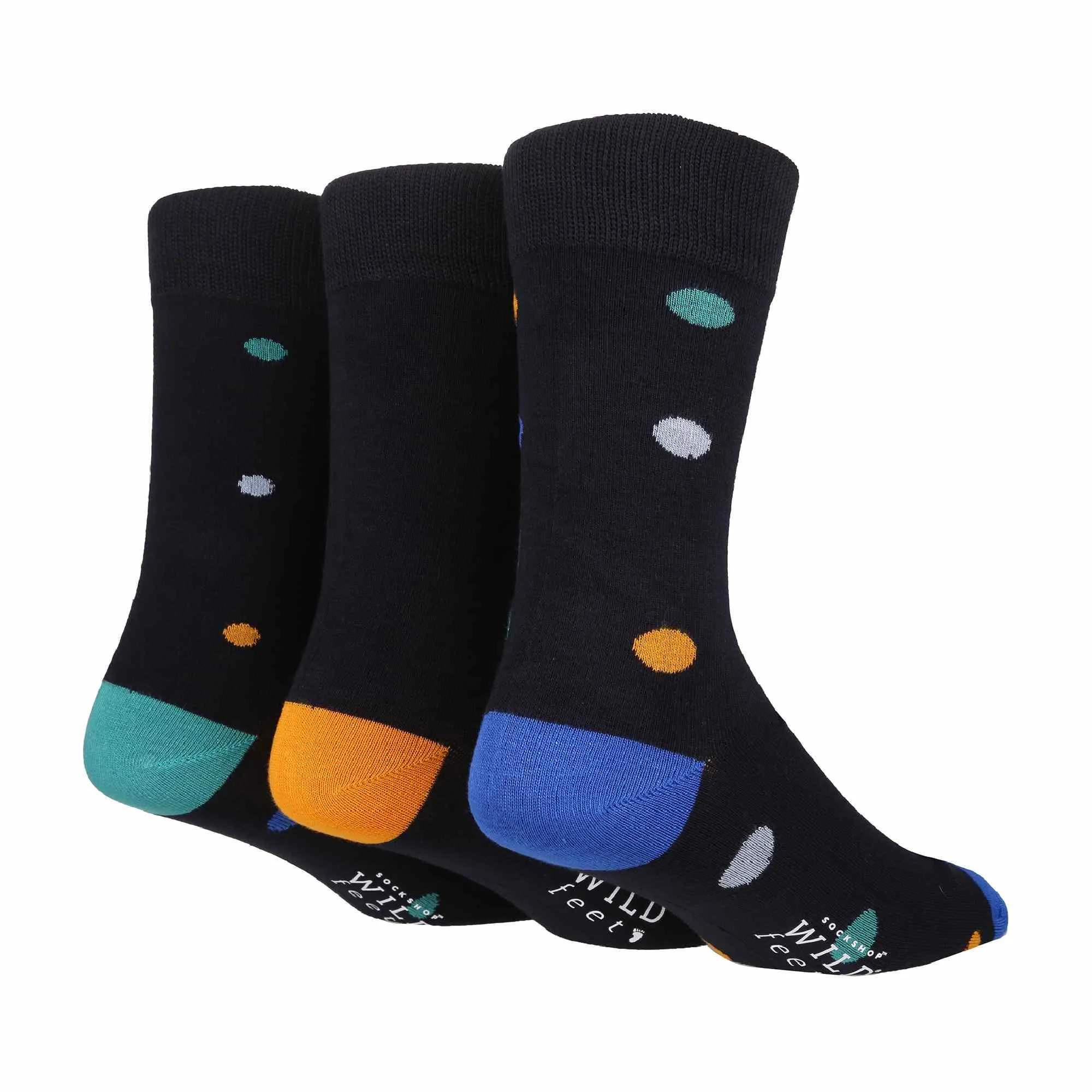 3 Pack Mens Colourful Modern Patterned Bamboo Dress Socks