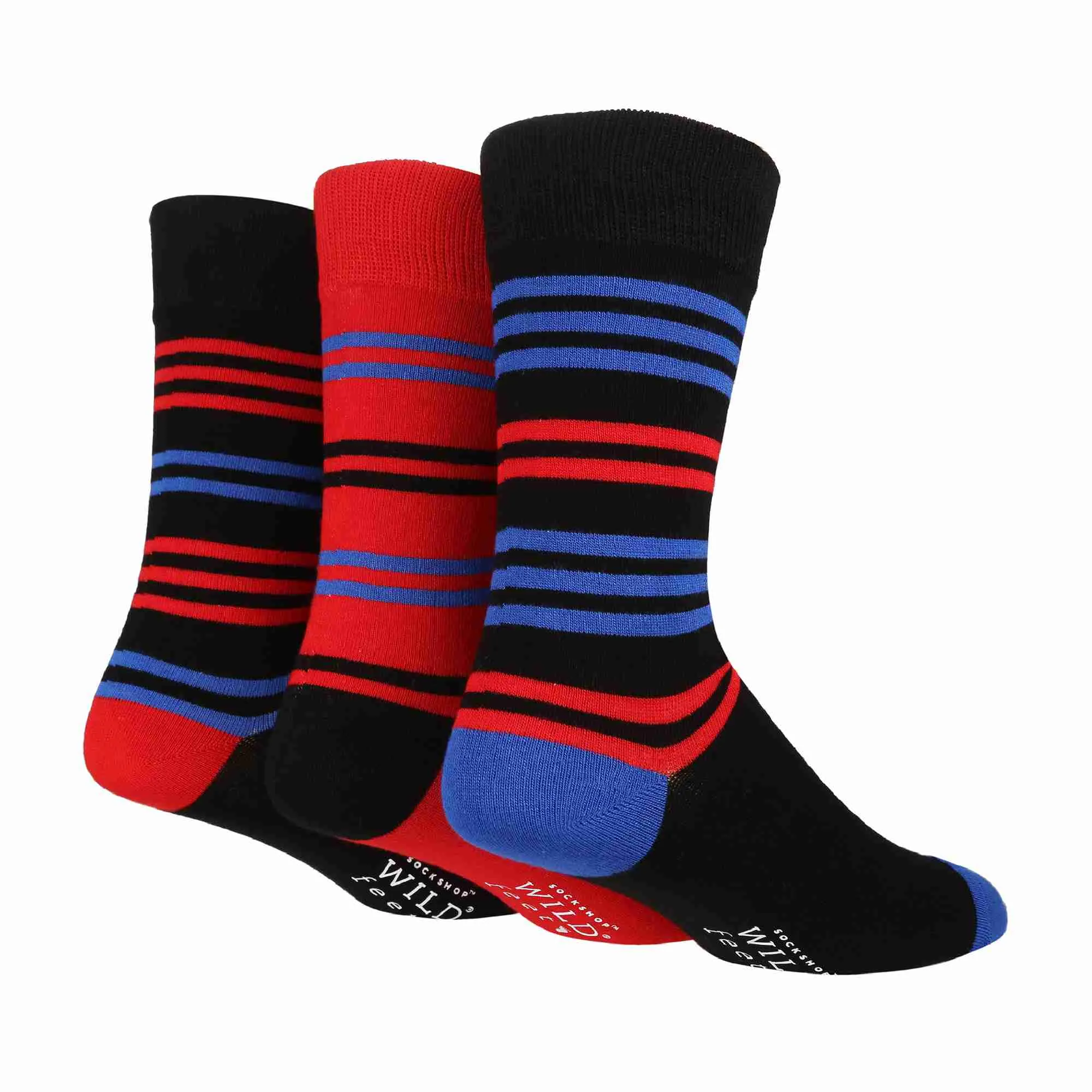 3 Pack Mens Colourful Modern Patterned Bamboo Dress Socks