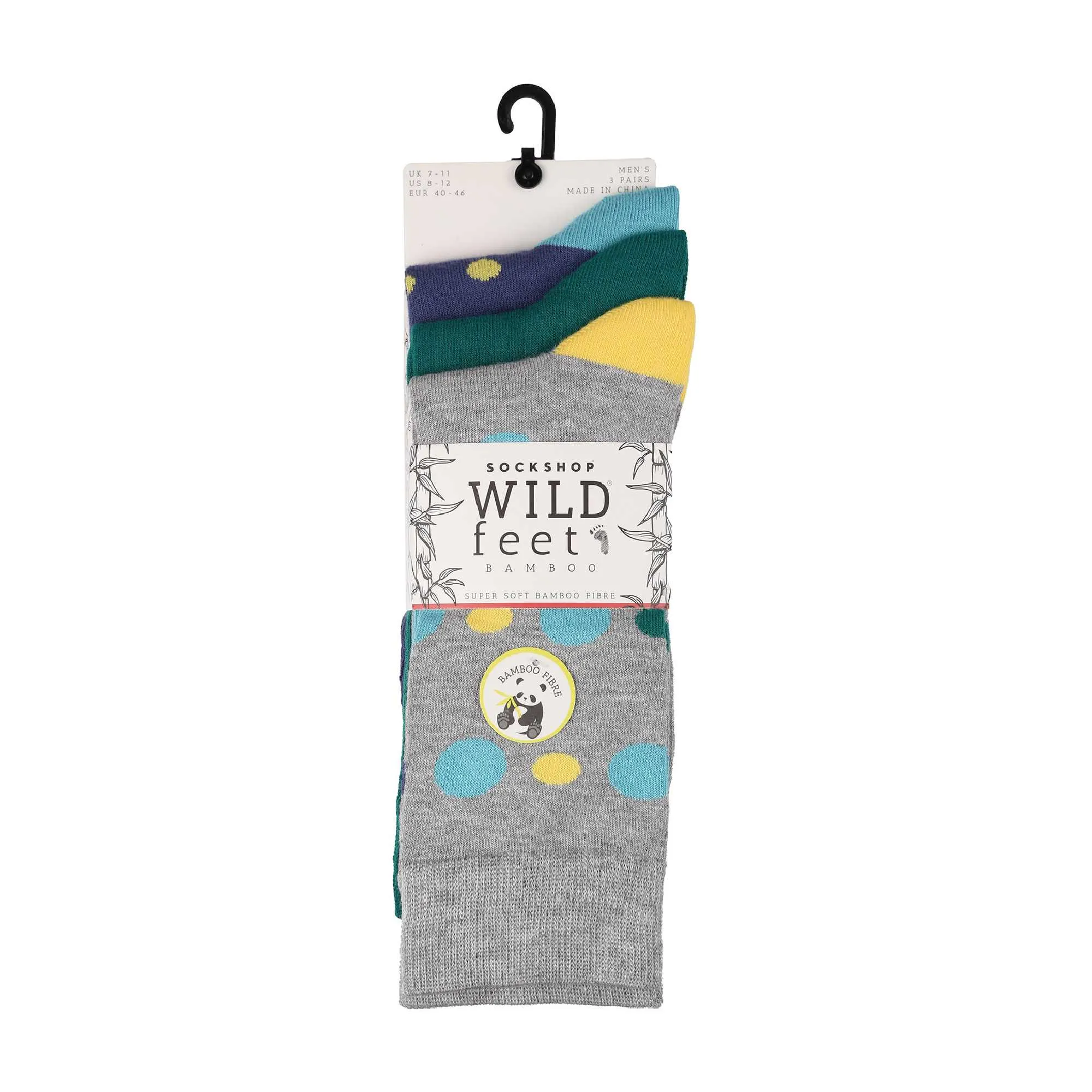 3 Pack Mens Colourful Modern Patterned Bamboo Dress Socks