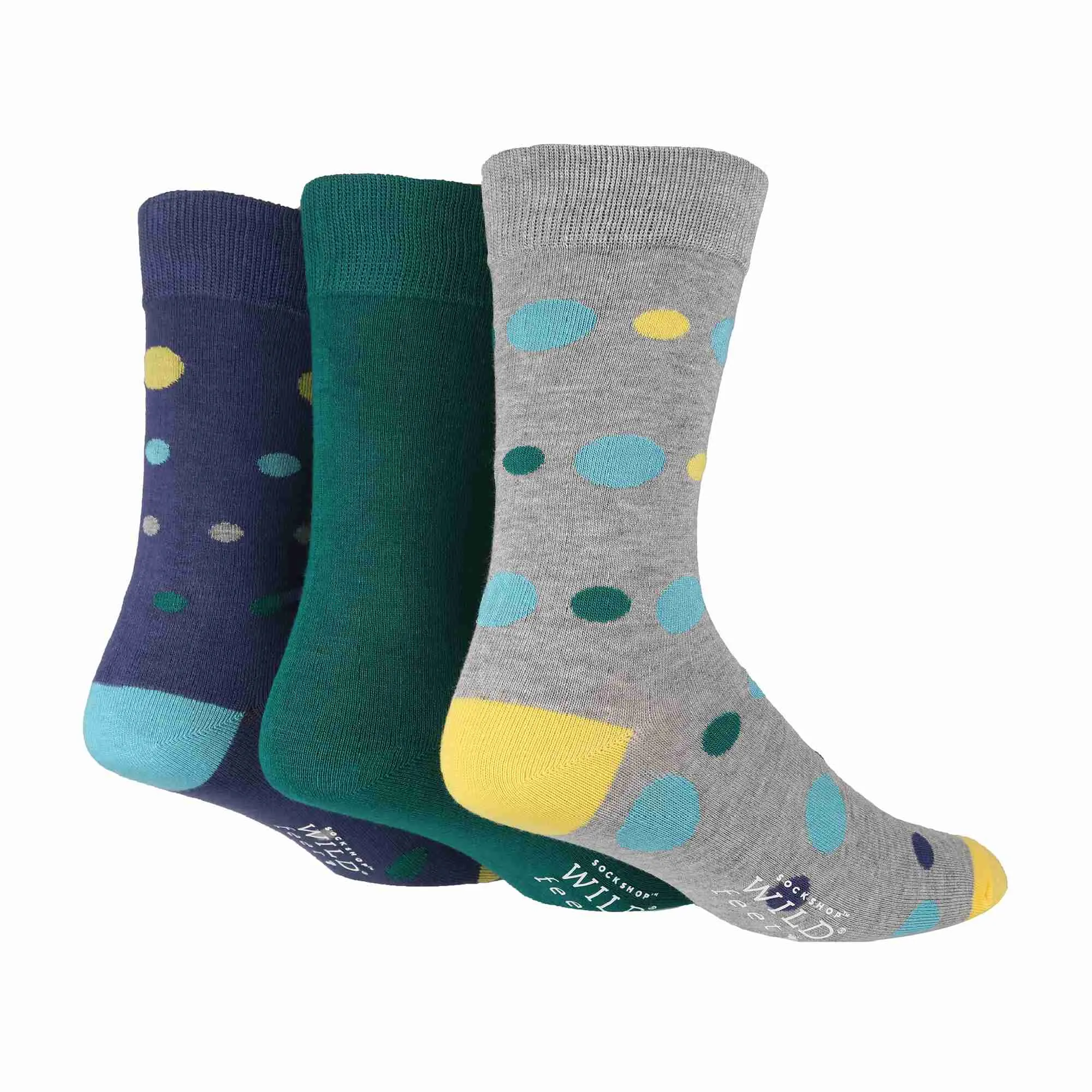 3 Pack Mens Colourful Modern Patterned Bamboo Dress Socks