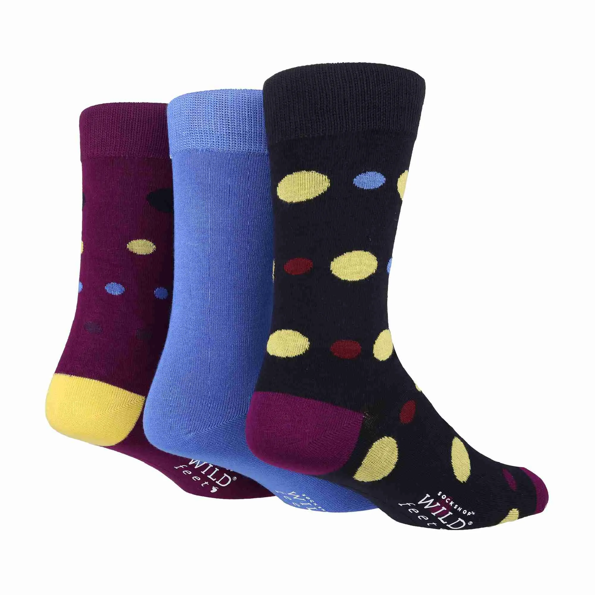 3 Pack Mens Colourful Modern Patterned Bamboo Dress Socks