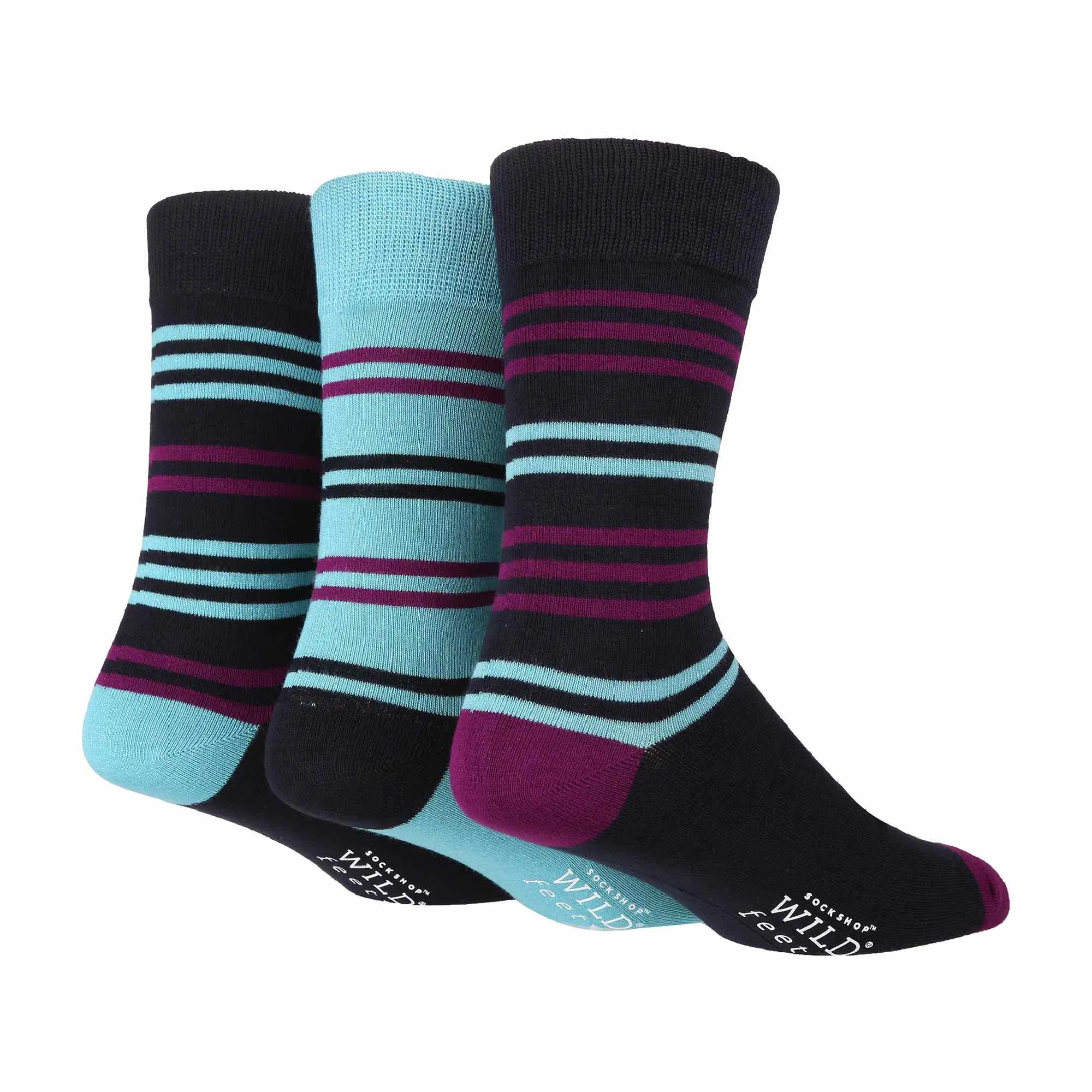 3 Pack Mens Colourful Modern Patterned Bamboo Dress Socks