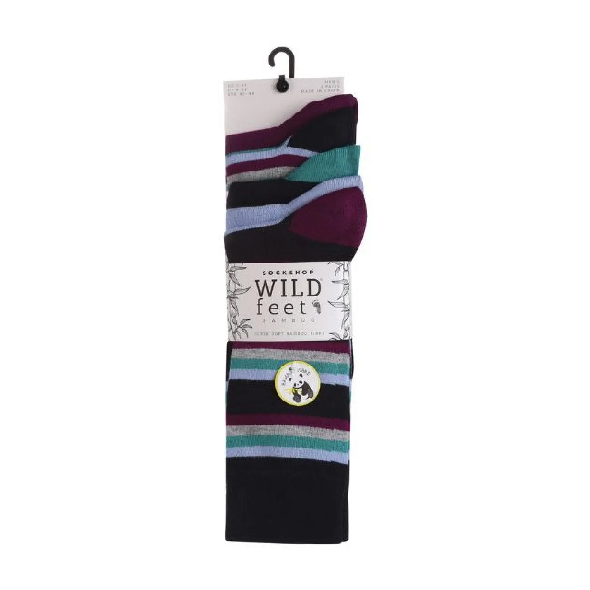 5 Pack Mens Colourful Striped Patterned Bamboo Dress Socks