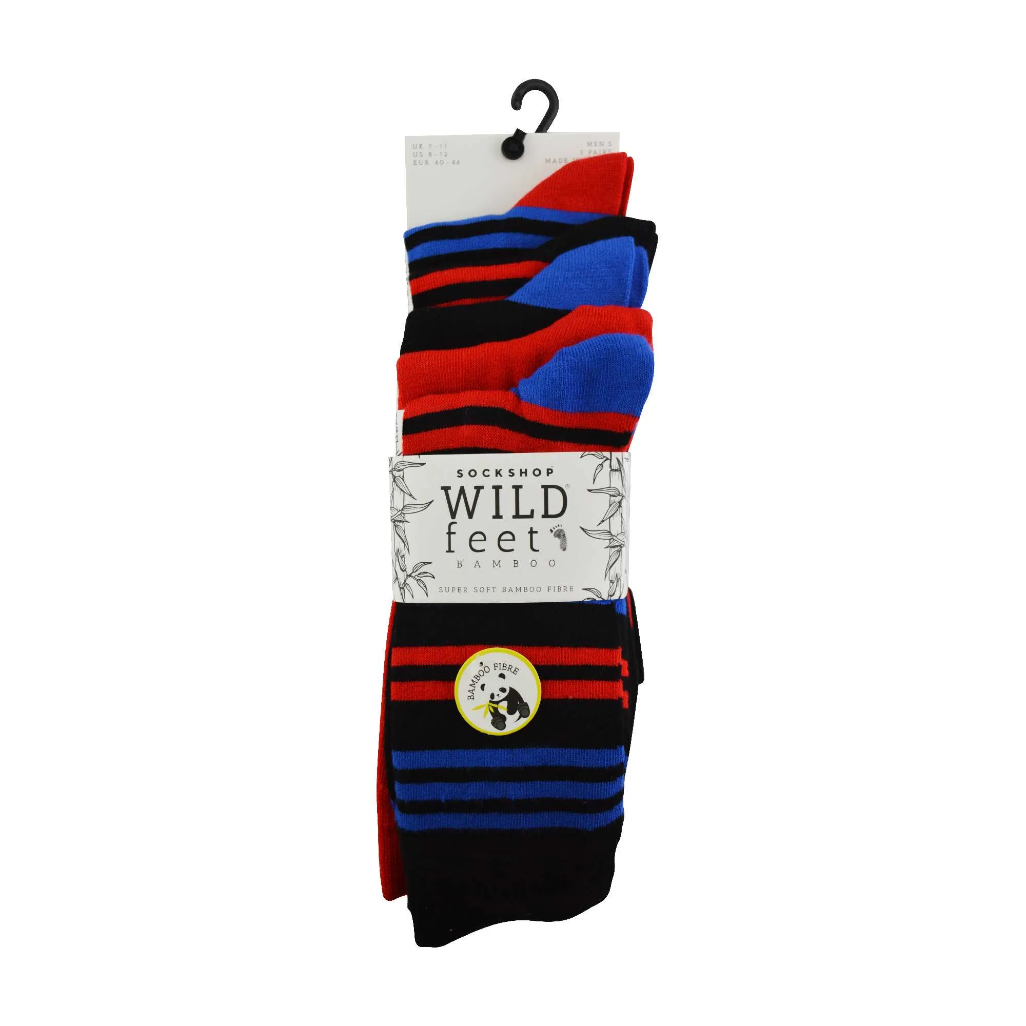 5 Pack Mens Colourful Striped Patterned Bamboo Dress Socks