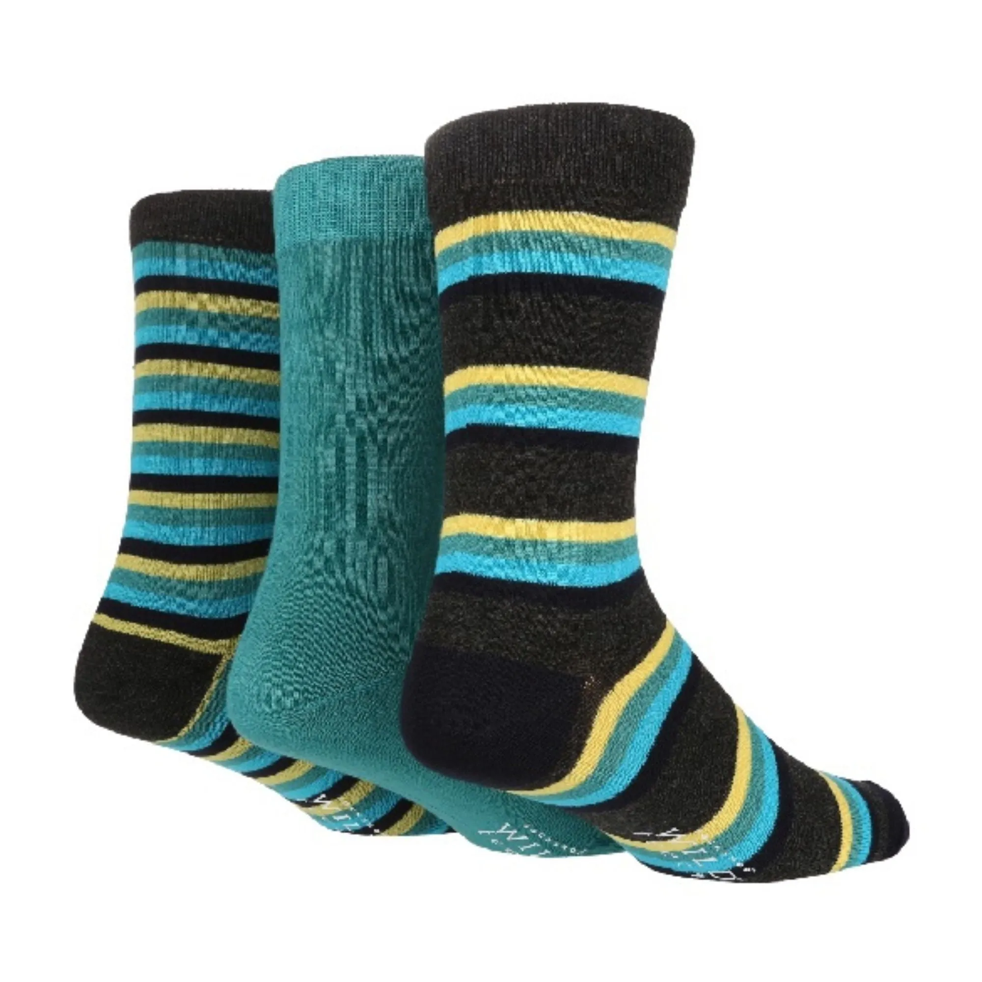 5 Pack Mens Colourful Striped Patterned Bamboo Dress Socks