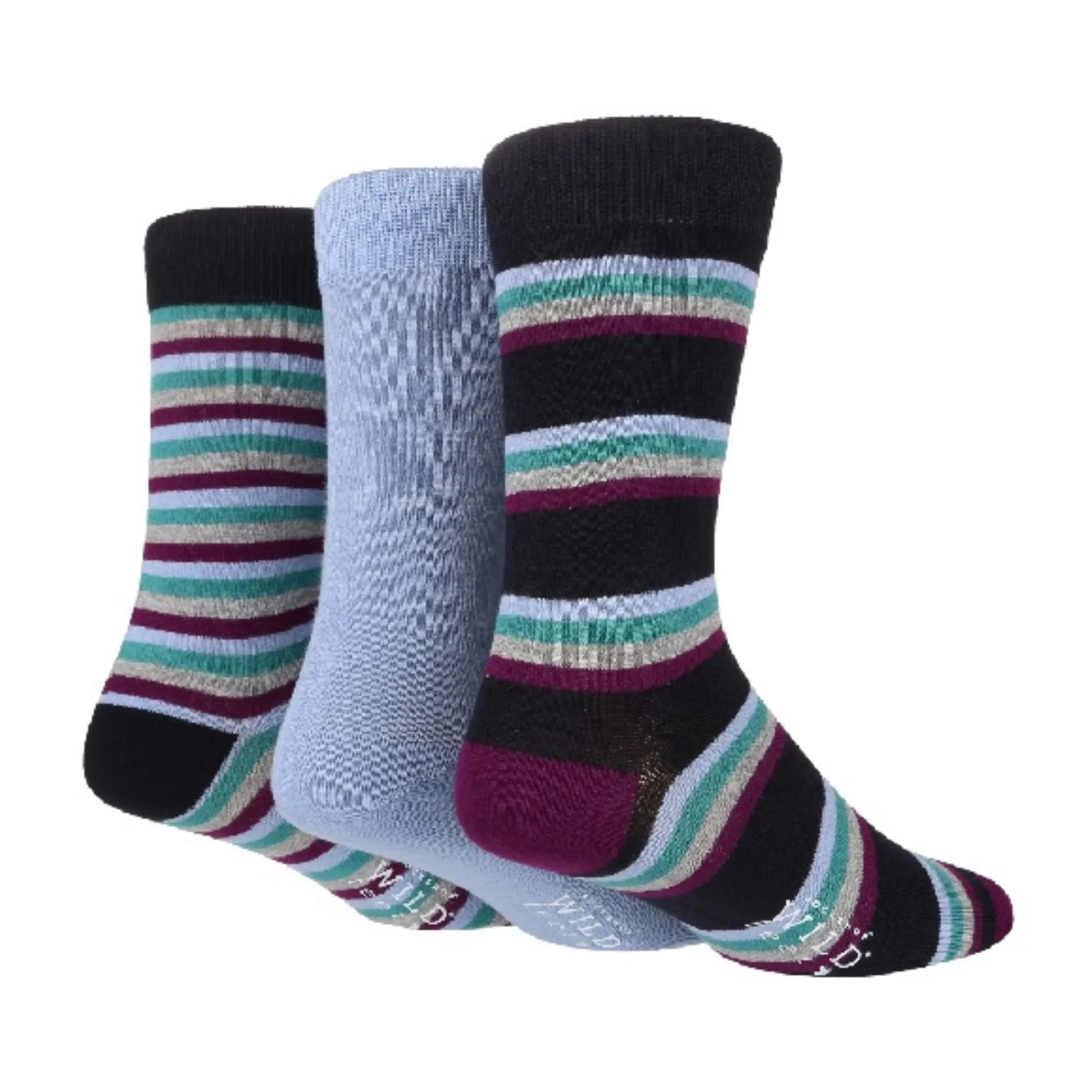 5 Pack Mens Colourful Striped Patterned Bamboo Dress Socks