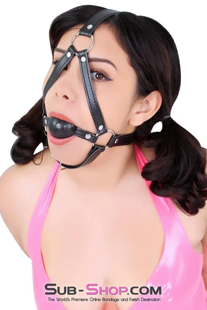 8994DL      Black Rubber Ballgag Bondage Trainer  - MEGA Deal