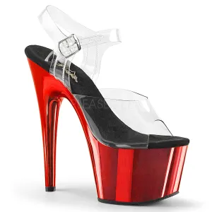ADORE-708  Clear/Red Chrome
