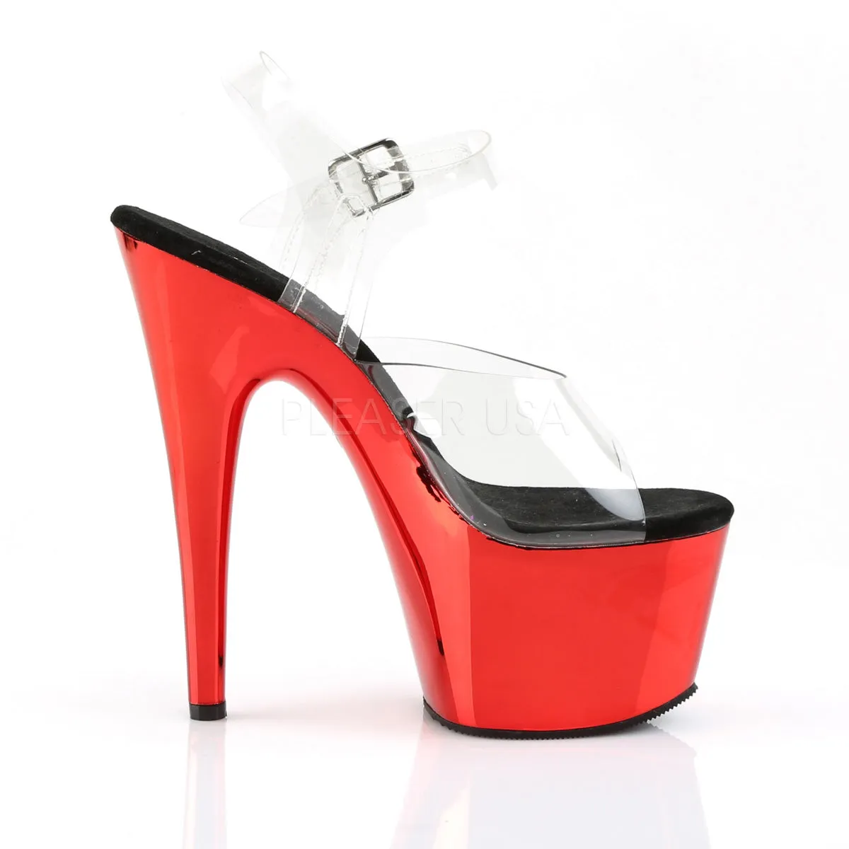 ADORE-708  Clear/Red Chrome