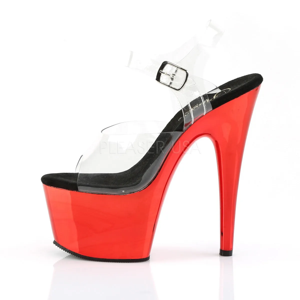 ADORE-708  Clear/Red Chrome