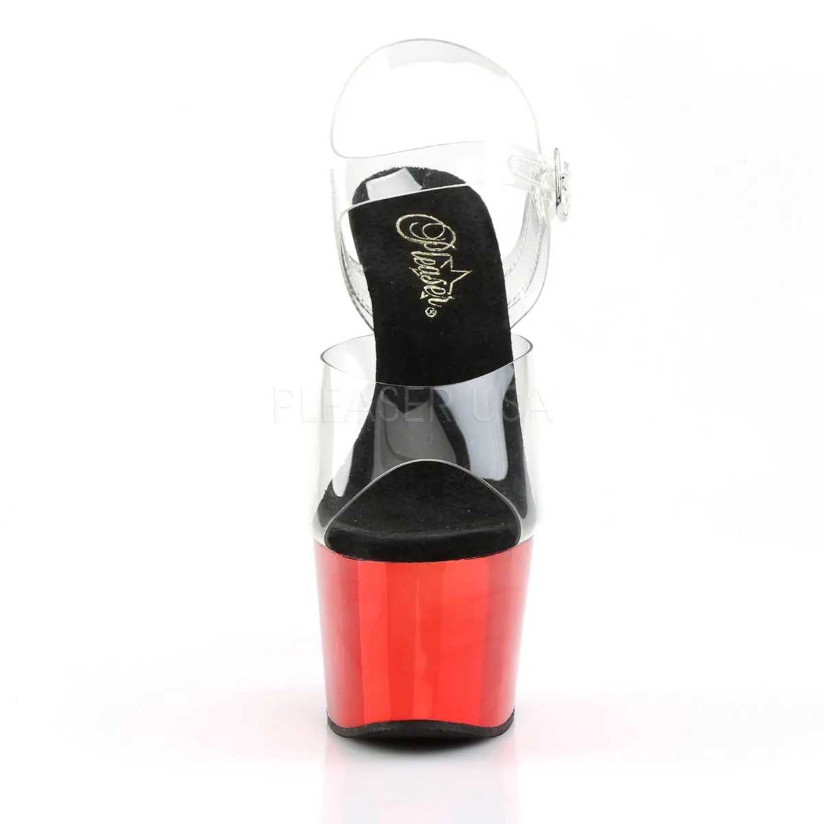 ADORE-708  Clear/Red Chrome