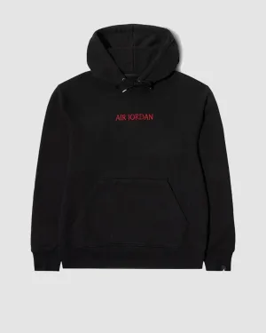 AIR JORDAN FLEECE HOODIE "BLK/GYM RED"