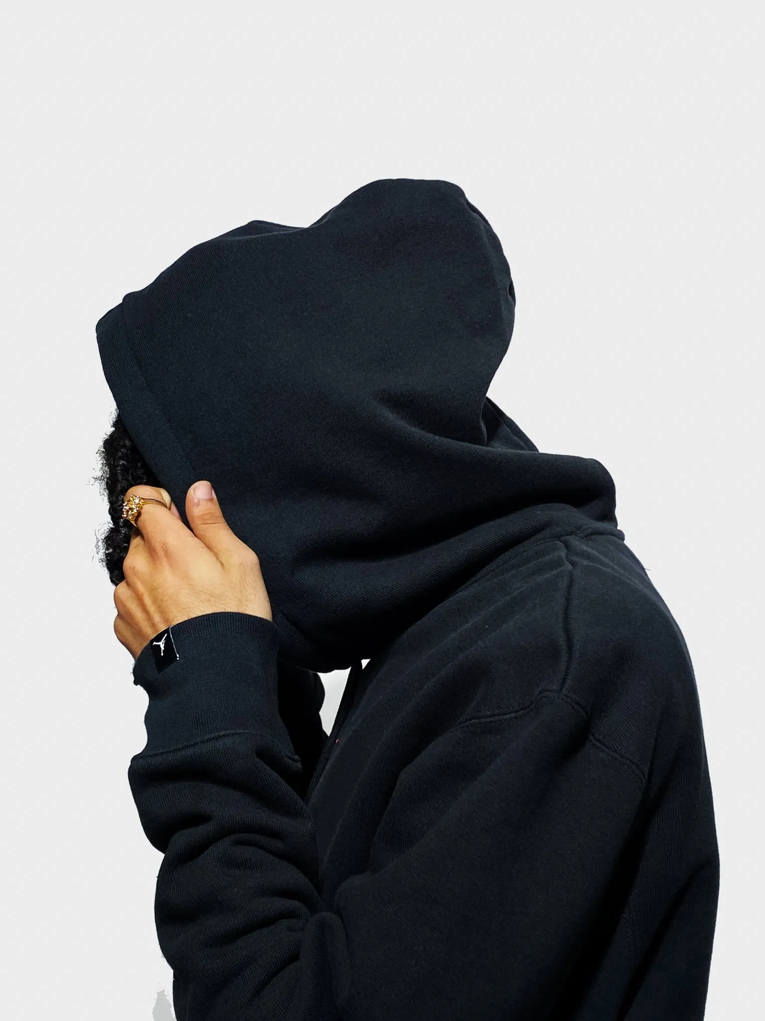 AIR JORDAN FLEECE HOODIE "BLK/GYM RED"