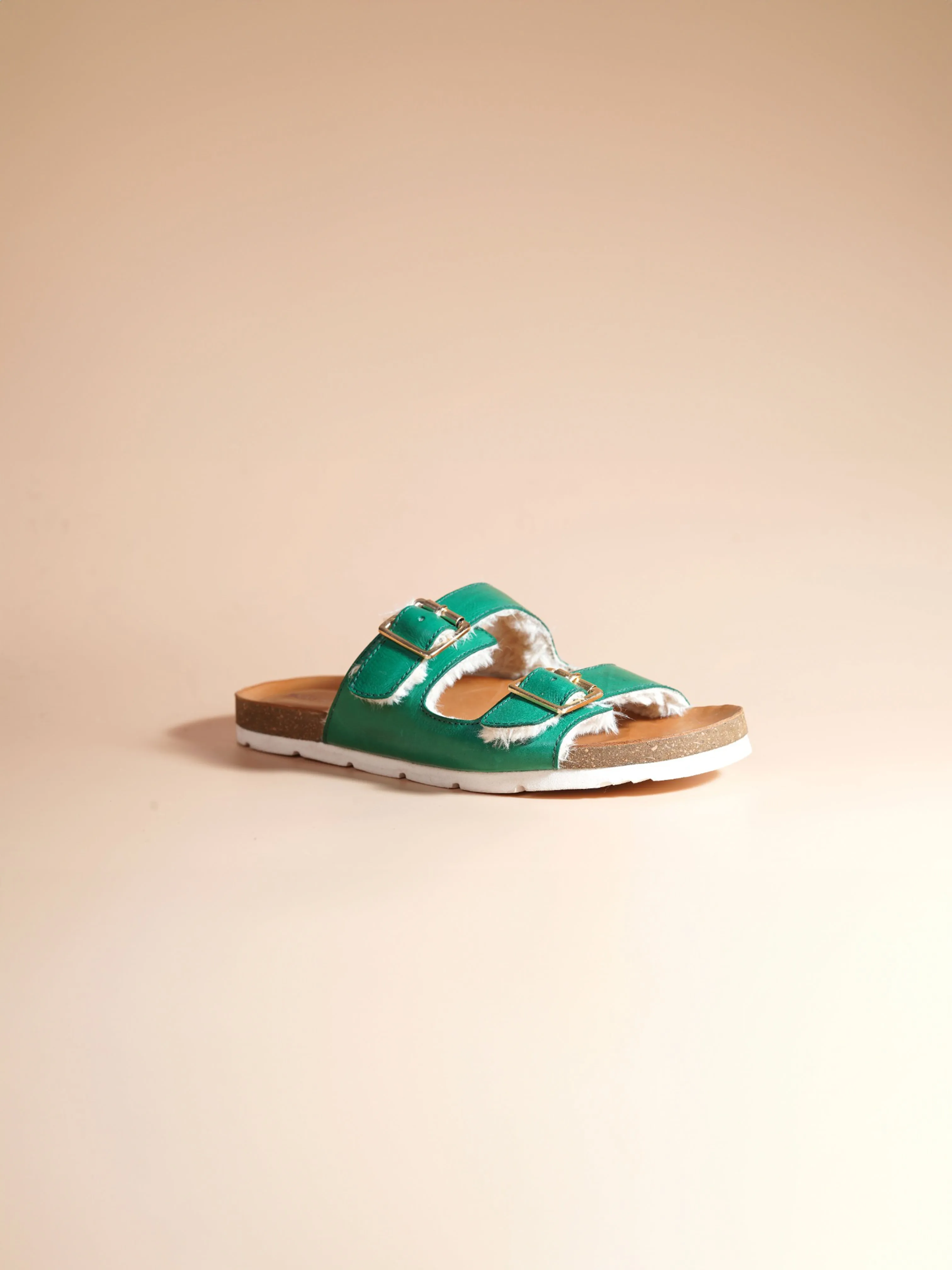 Amber Leather Flats