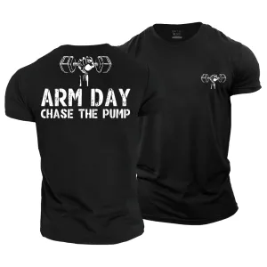 Arm Day Chase The Pump Cotton T-Shirt
