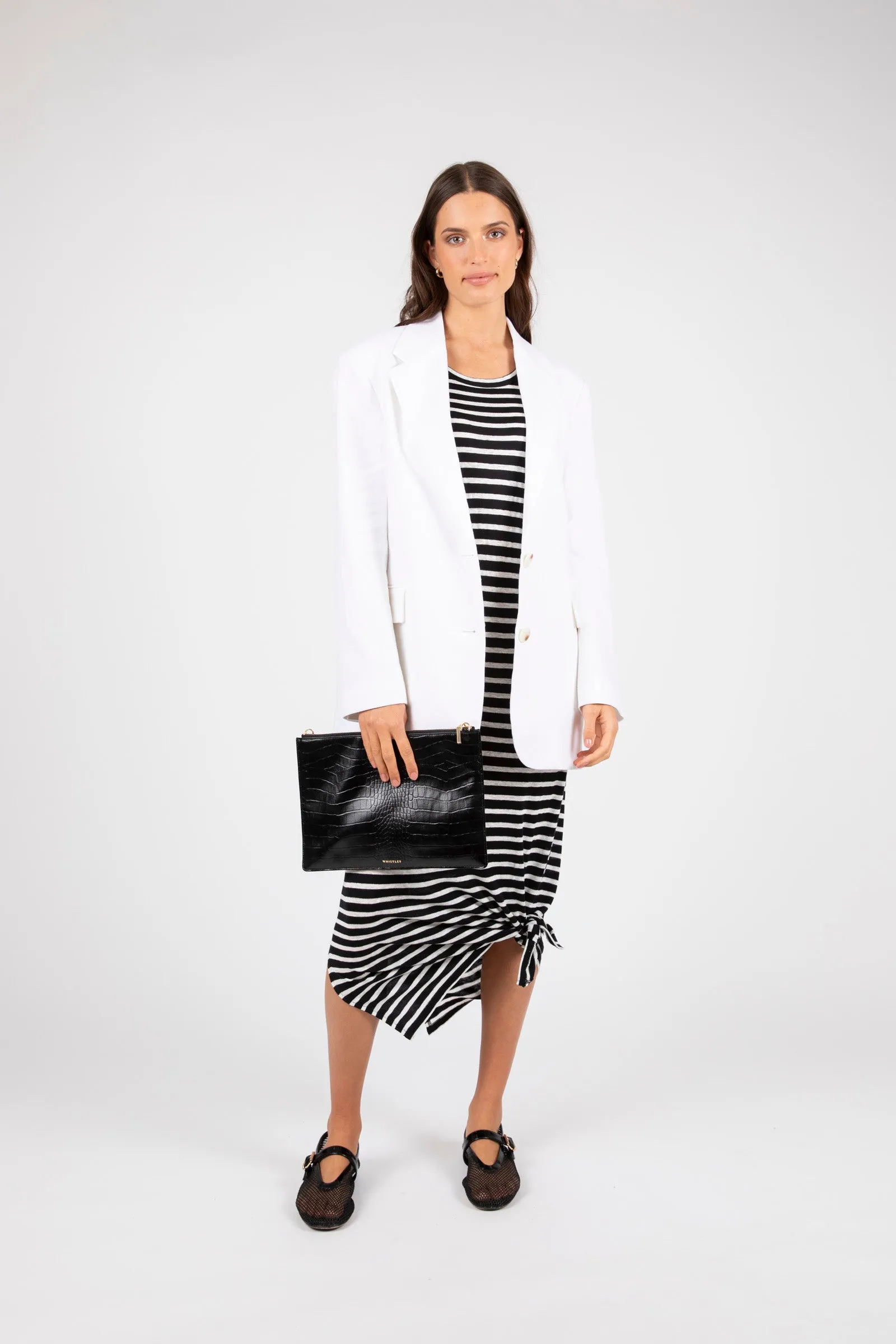 Athens Stripe Tank Dress - Black Stripe