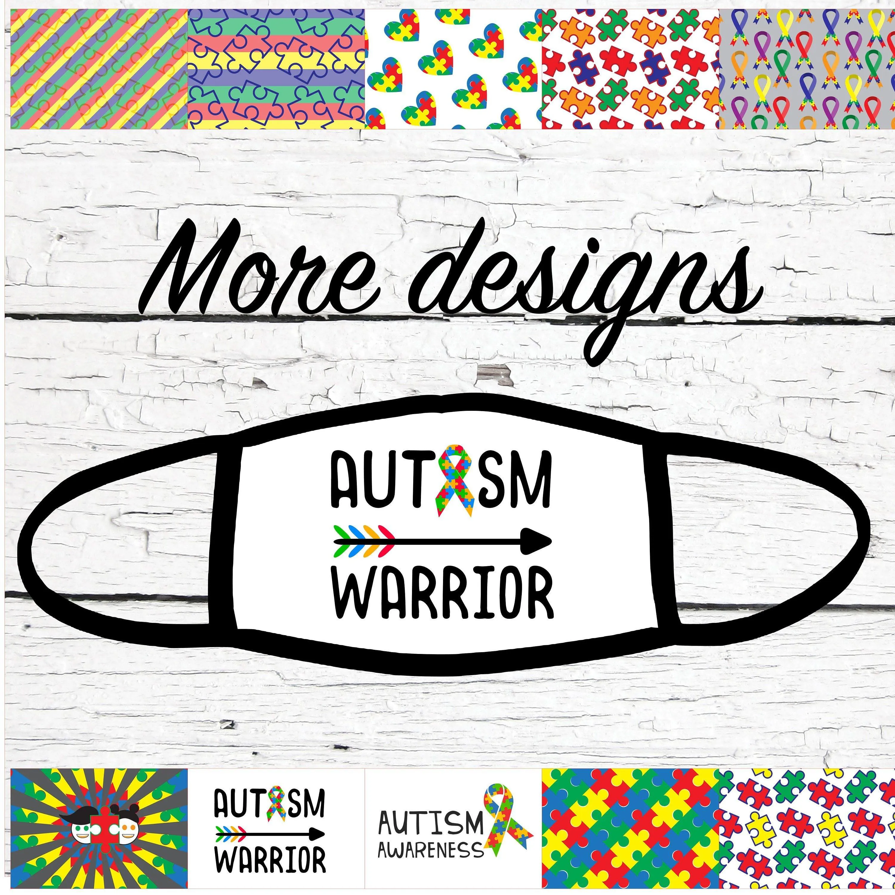 Autism Awareness Face Mask / Autism Mask / Autism Awareness Puzzle Mask / Reusable Face Mask / Washable Face Mask