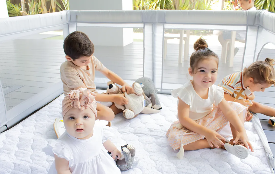 Babyhood Pop Up Play Pen Large - (Light Grey)