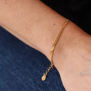 Bazou | Stainless Steel Flat Snake Bracelet