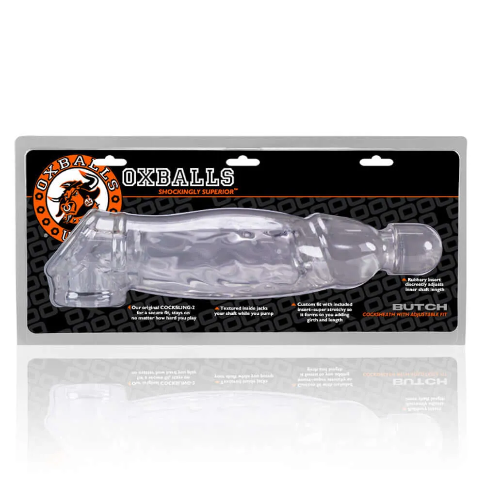 Butch Veiny Cocksheath - Clear: Enhance Your Size and Sensation with Unmatched Comfort