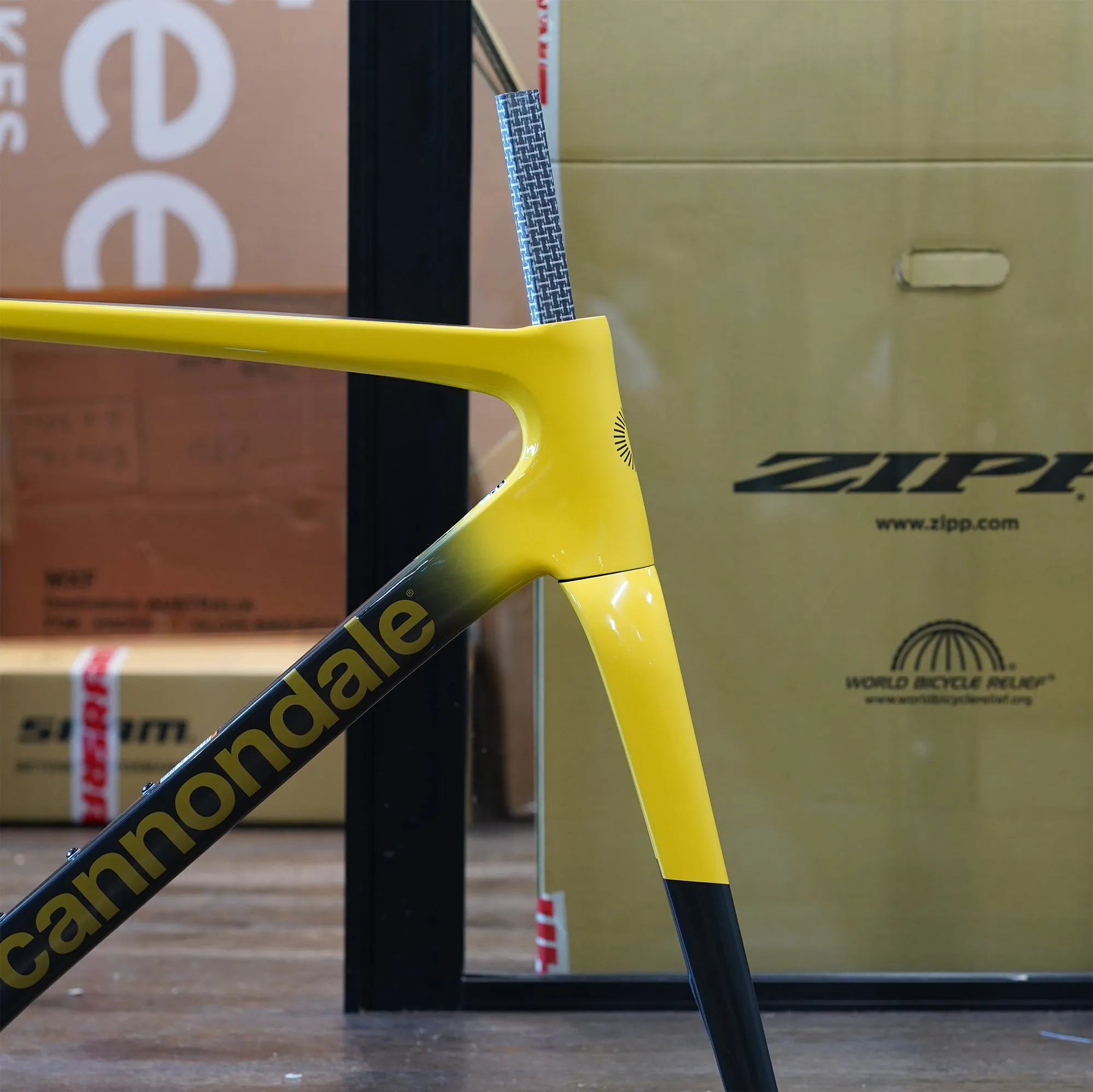 Cannondale SuperSix EVO Hi-MOD Frameset - Laguna Yellow