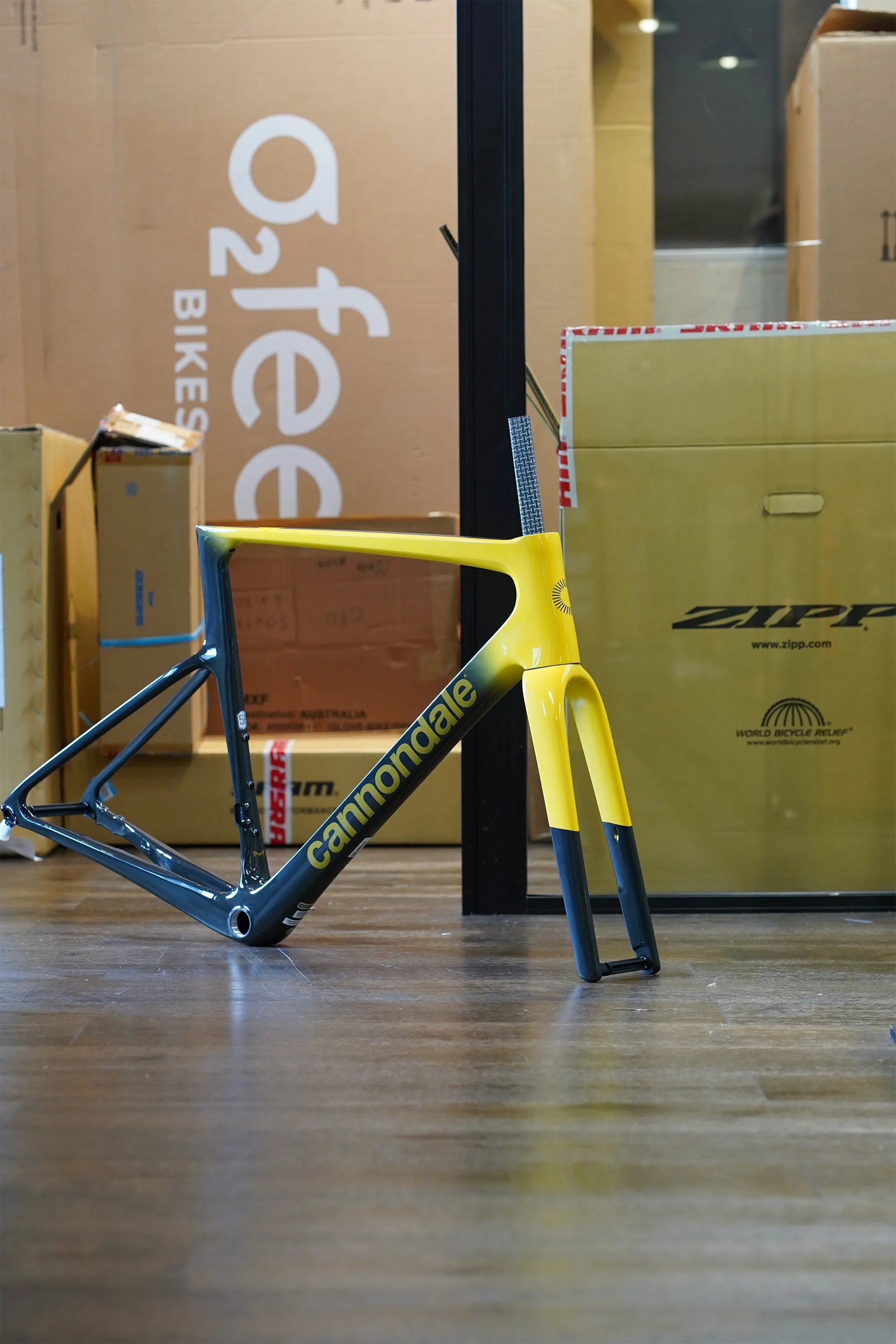 Cannondale SuperSix EVO Hi-MOD Frameset - Laguna Yellow