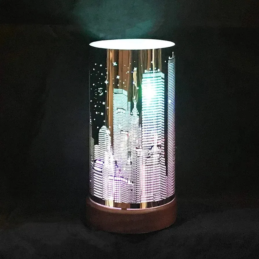 Christmas City Light Lamp Colour Changing LED Round Metal Shade