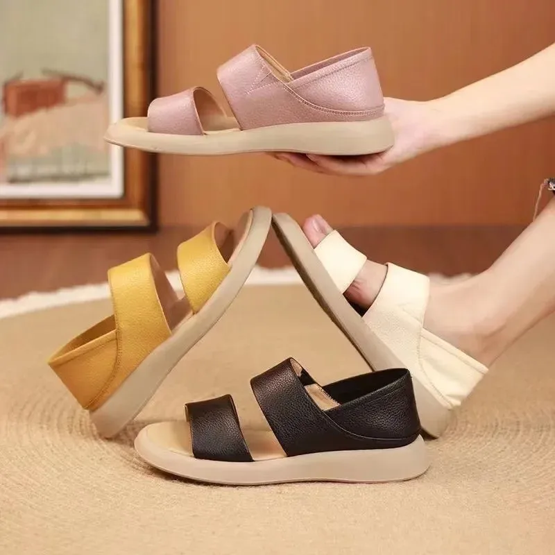 Clara – Timeless Comfort in Genuine Leather Sandals for Women
