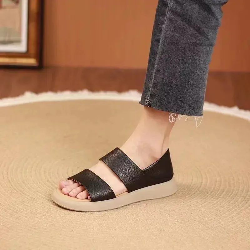 Clara – Timeless Comfort in Genuine Leather Sandals for Women