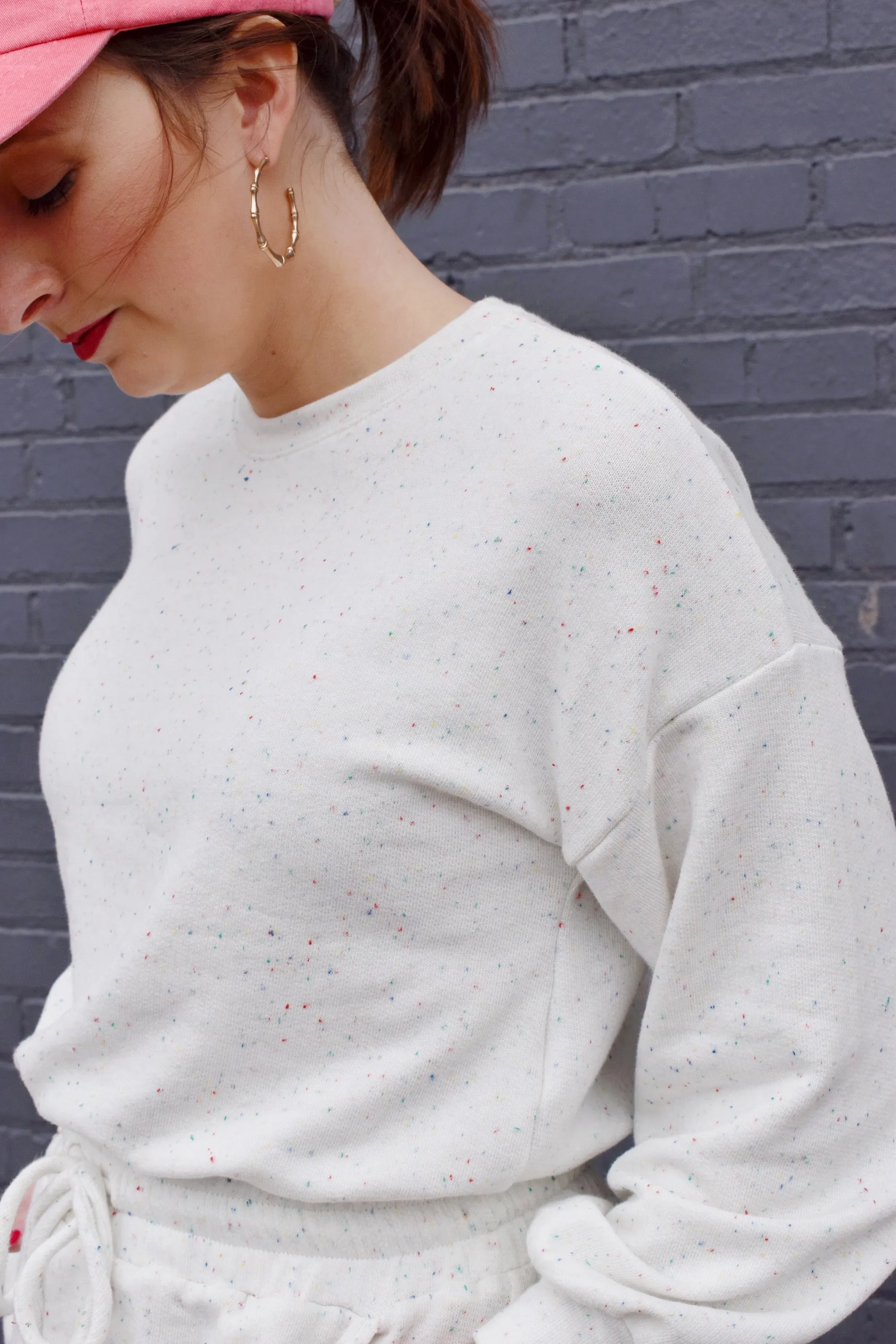 Confetti Speckle Drawstring Dress