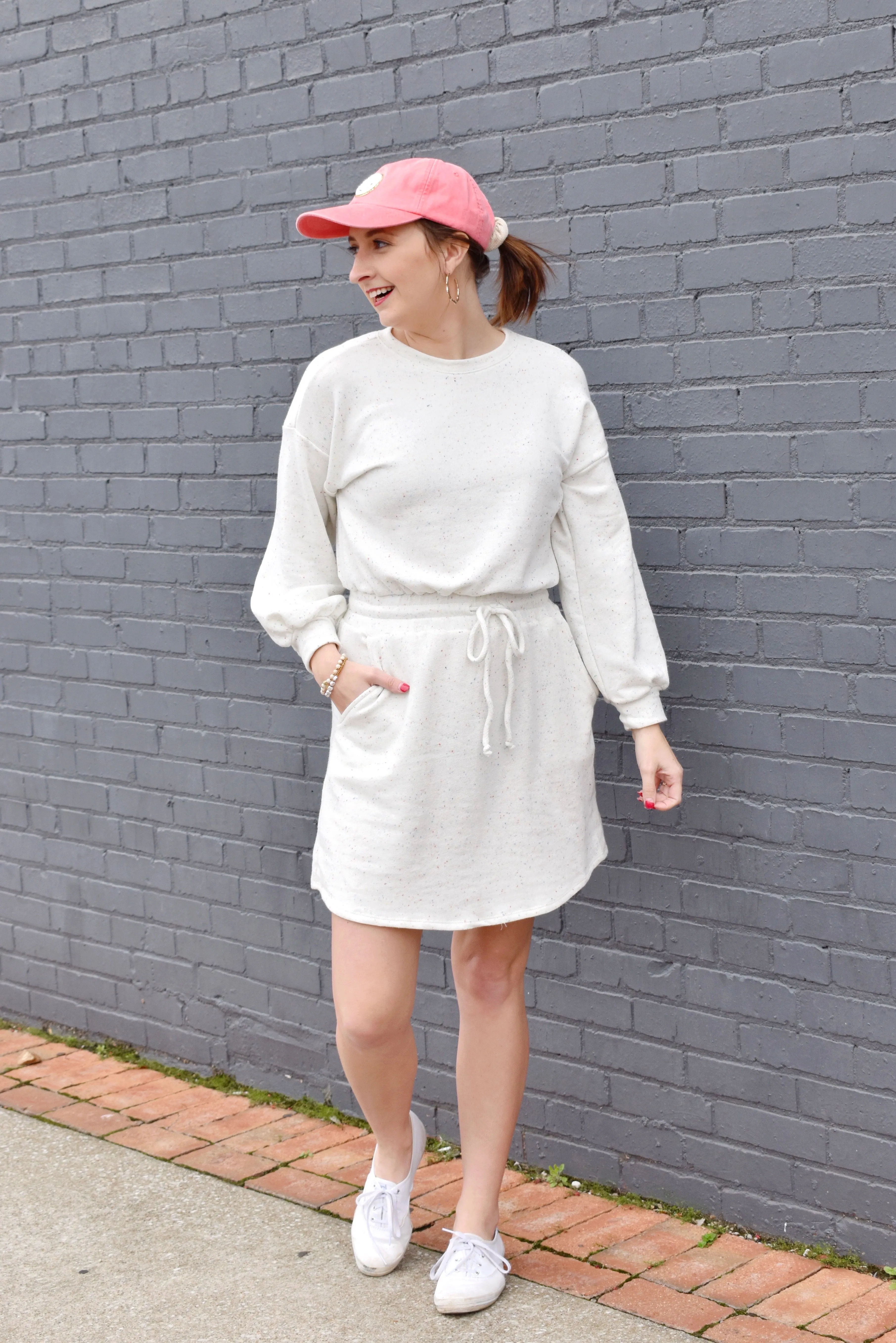 Confetti Speckle Drawstring Dress