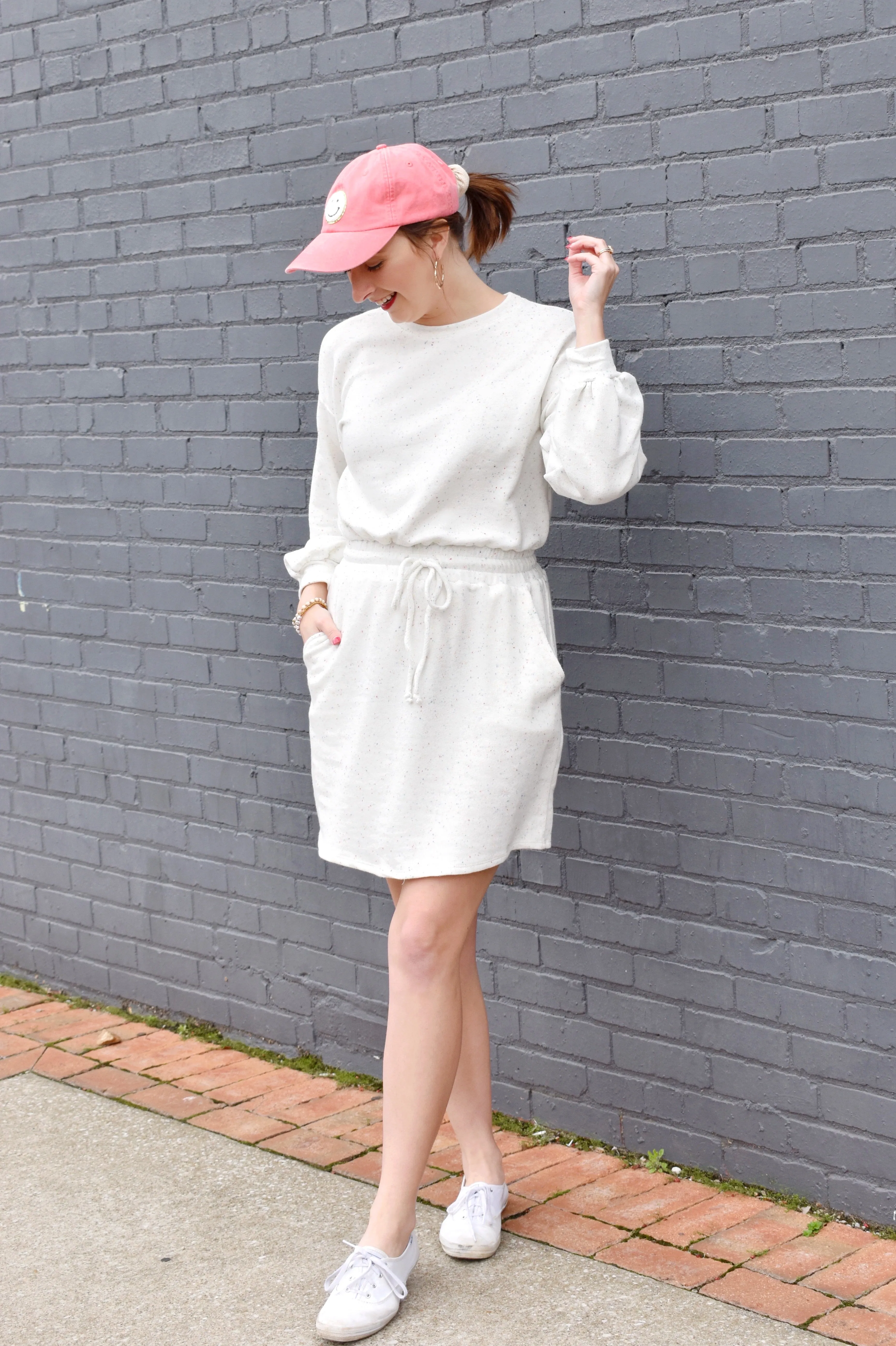 Confetti Speckle Drawstring Dress
