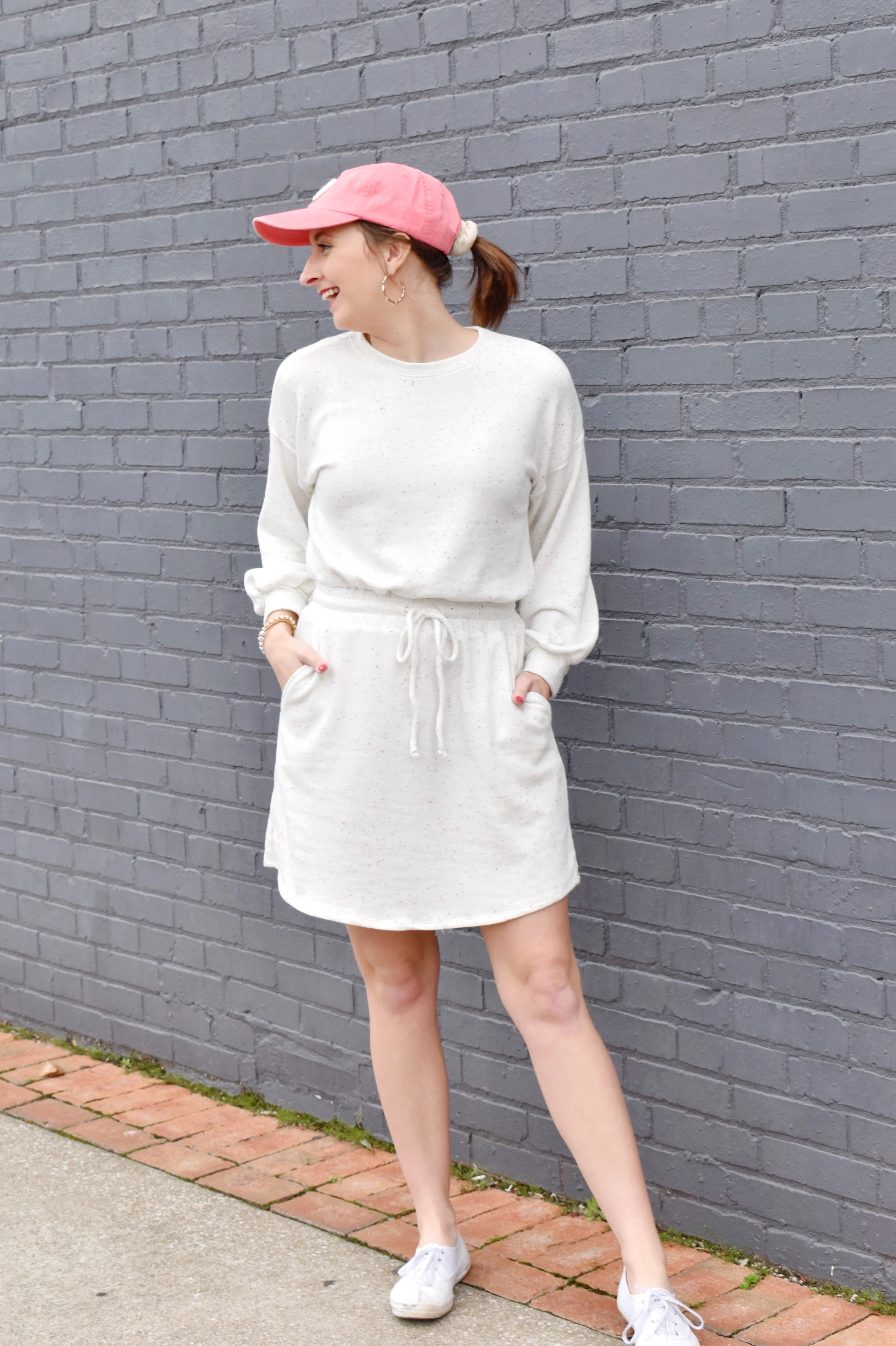 Confetti Speckle Drawstring Dress