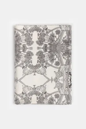 Cotton Tablecloth in Natural And Black Botanicus