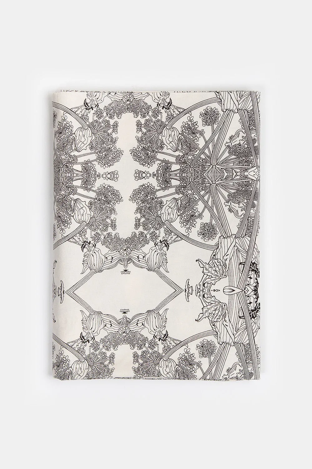 Cotton Tablecloth in Natural And Black Botanicus