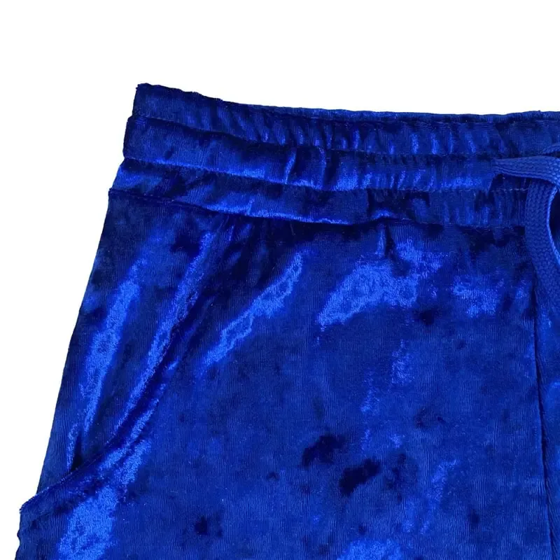 Crush Velvet Tube Top & Drawstring Shorts Set