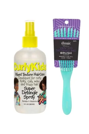 CurlyKids Mixed Texture Haircare MINI Detangle Duo