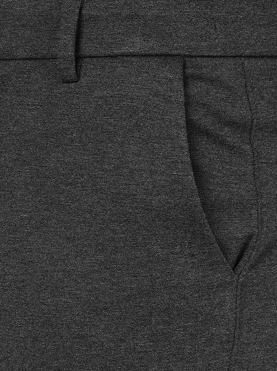 Dark Grey Solid Venice Fit Casual Trouser | JadeBlue