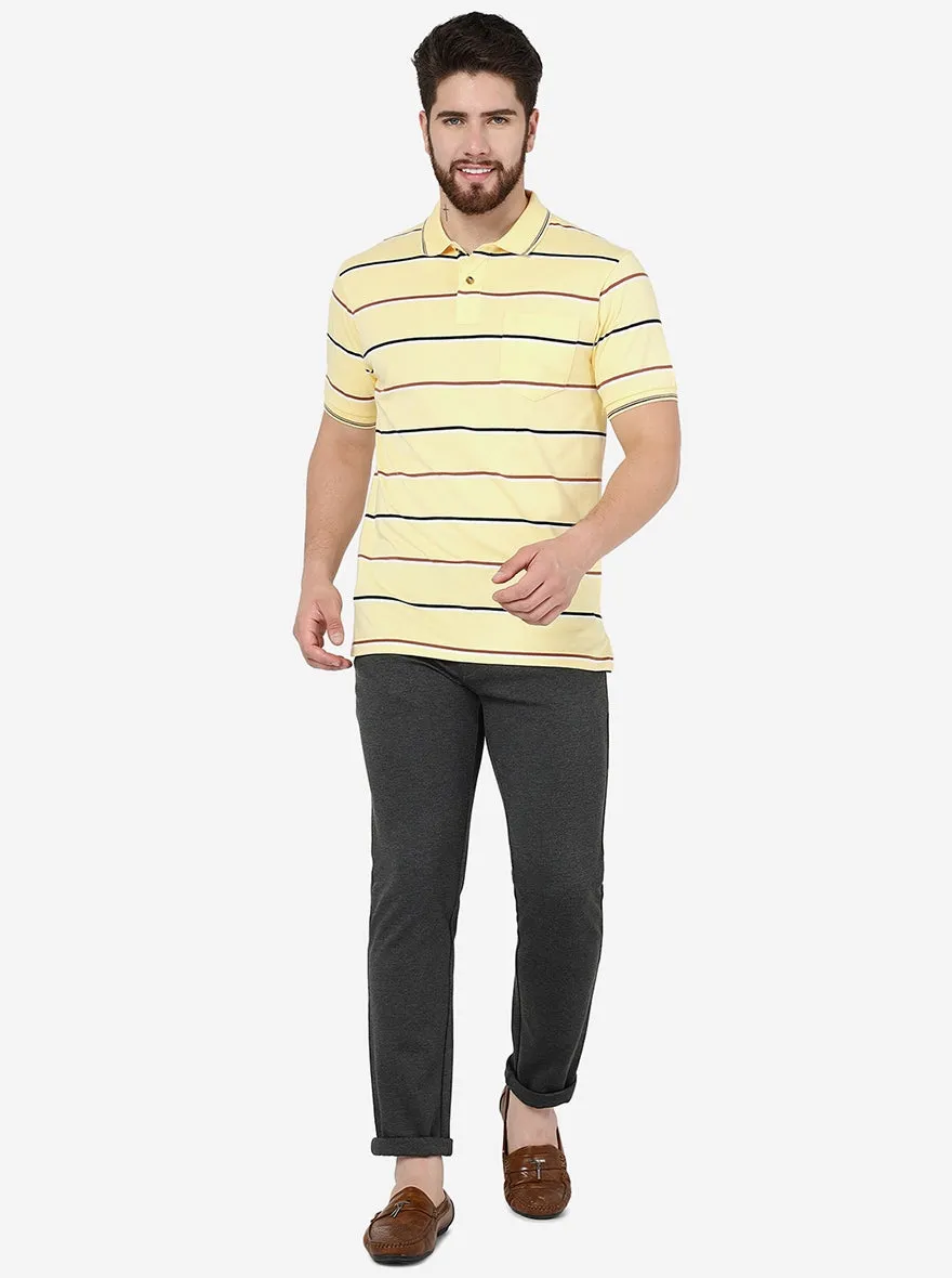 Dark Grey Solid Venice Fit Casual Trouser | JadeBlue