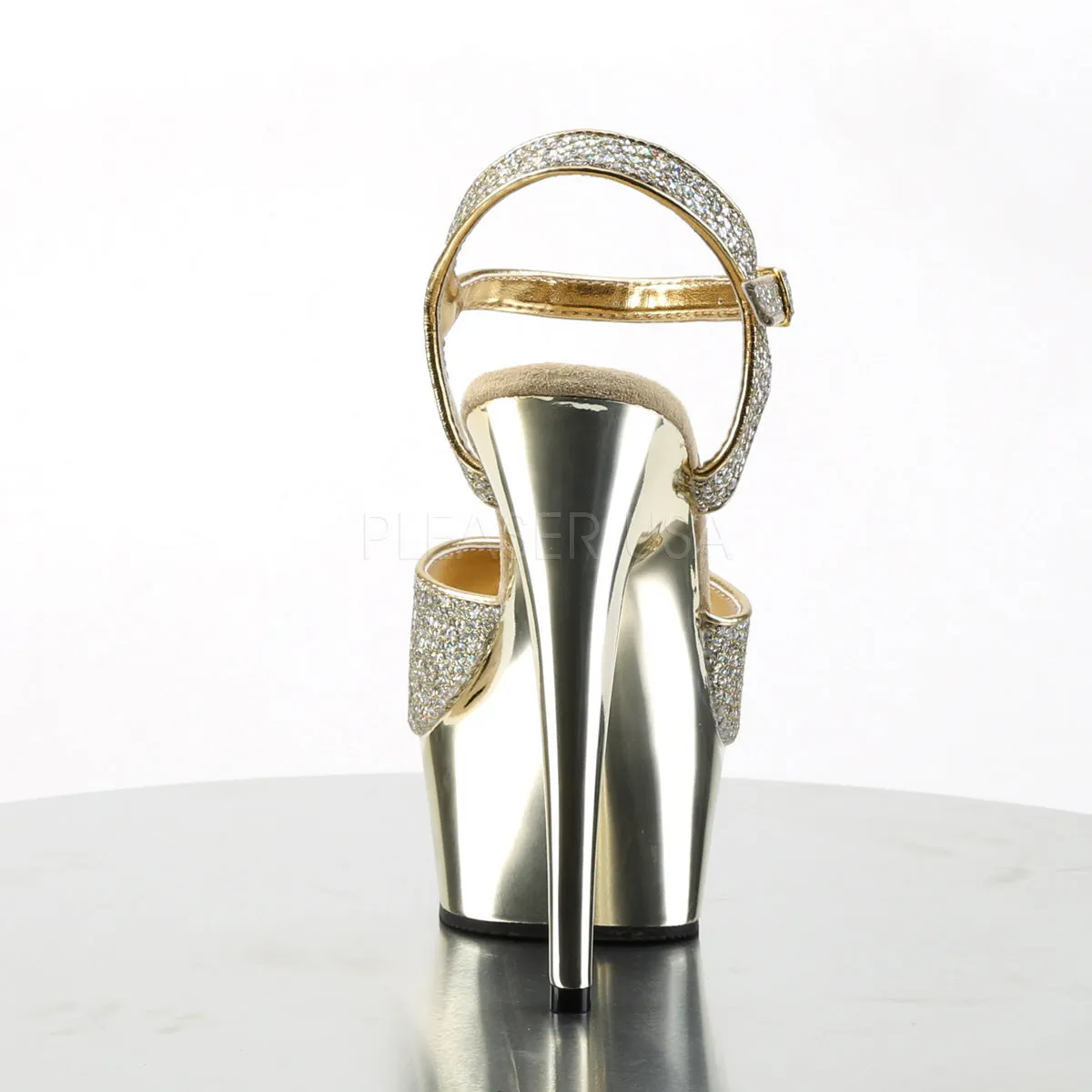 DELIGHT-609G  Gold Multi Glitter/Gold Chrome