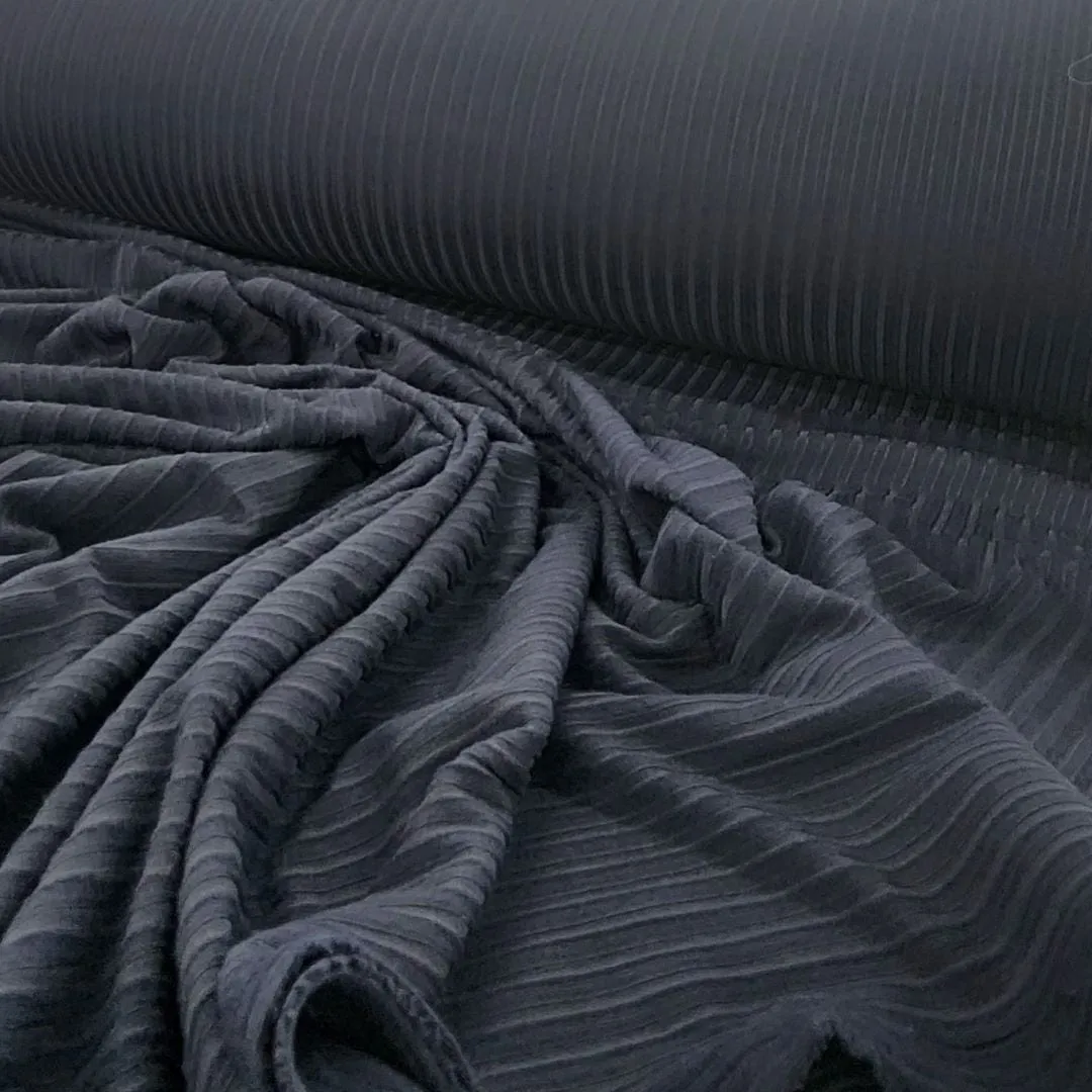 Dty Brushed 4X2 Rib Fabric 150 cm Navy