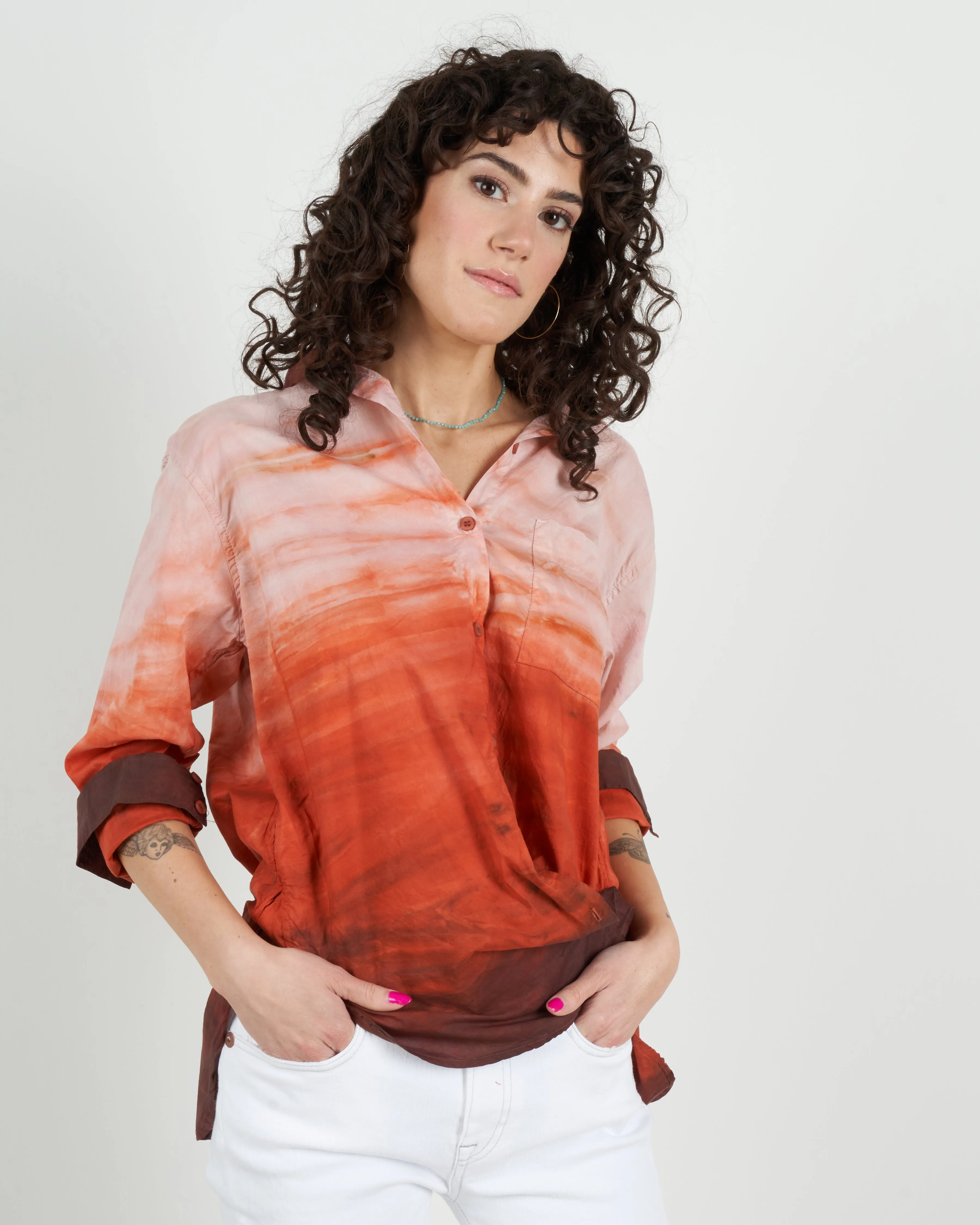 duke top - tie dye - rust