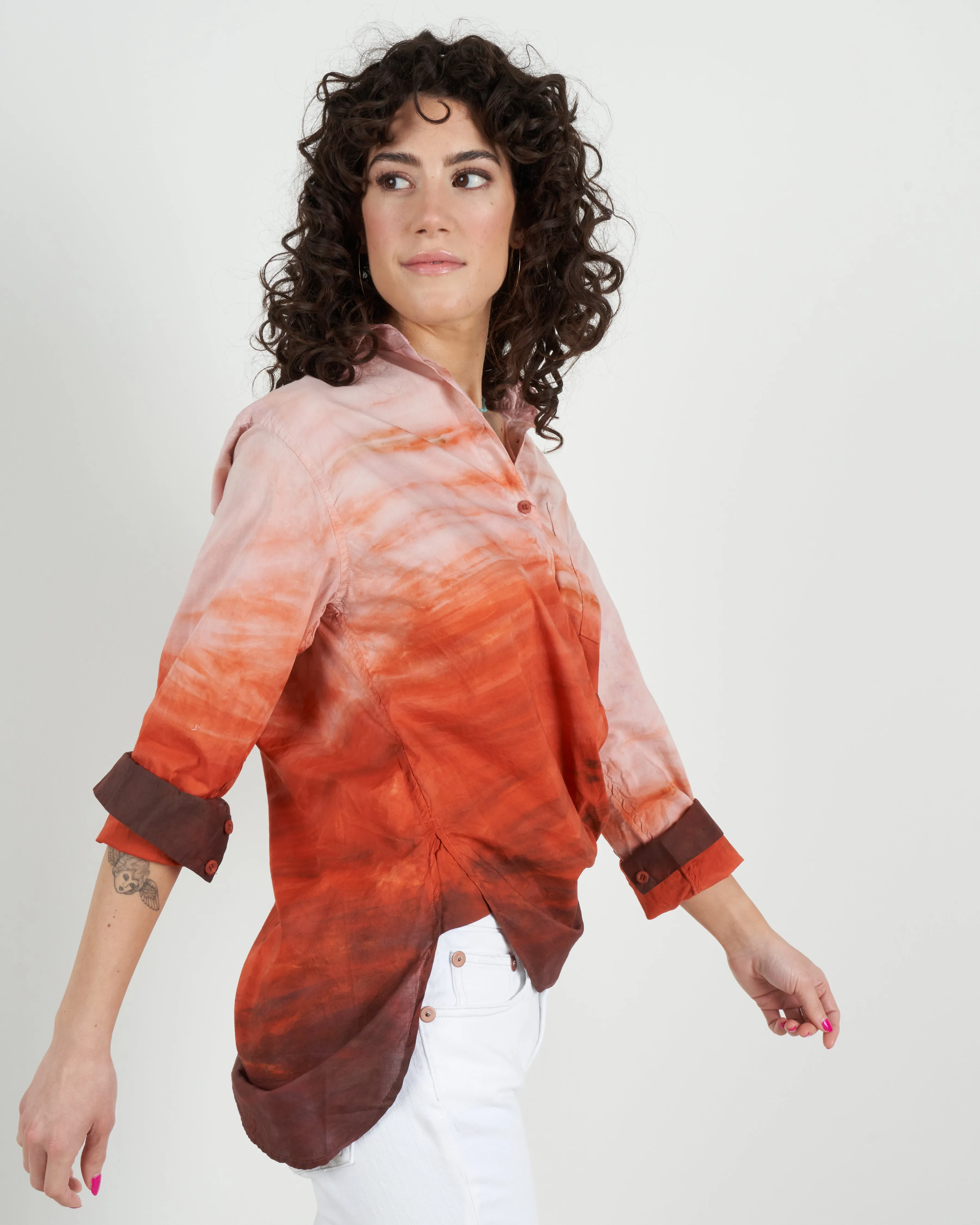 duke top - tie dye - rust