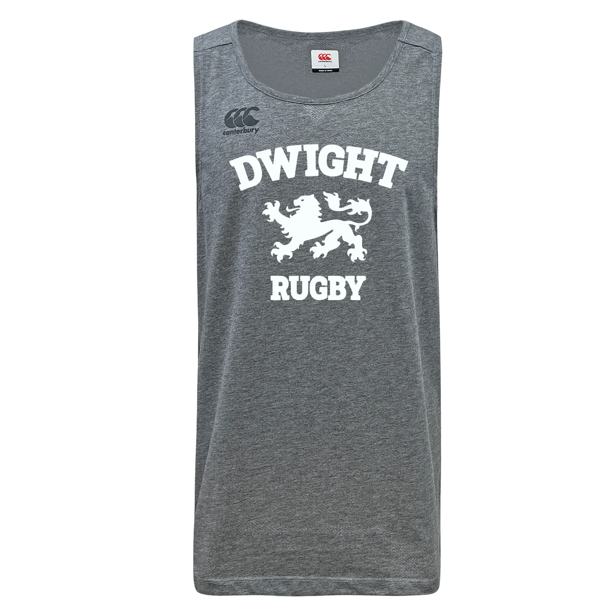 Dwight Rugby White Logo Tempo Vapodri Singlet by Canterbury