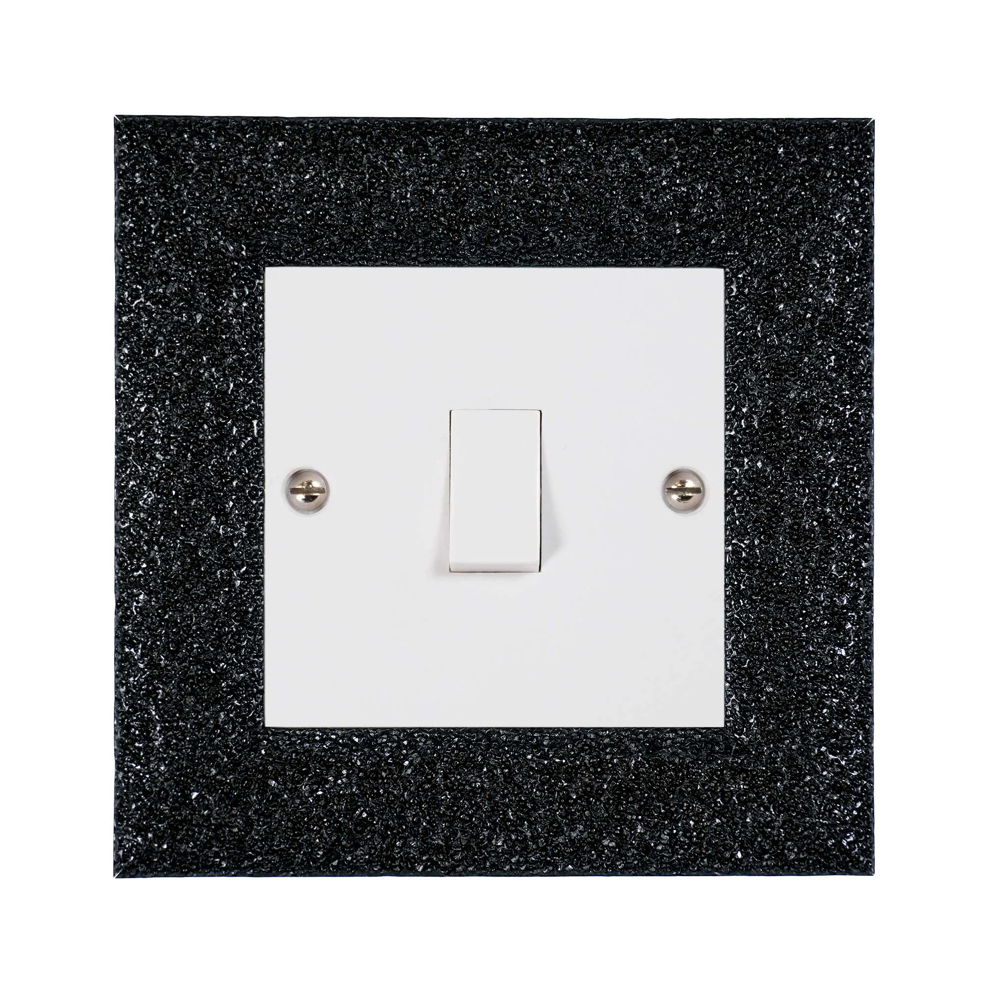ElekTek Decorative Switch Surround Frame Cover Finger Plate Milano Sparkle