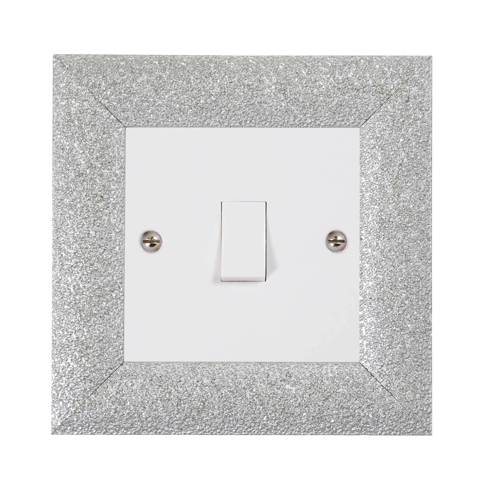 ElekTek Decorative Switch Surround Frame Cover Finger Plate Milano Sparkle