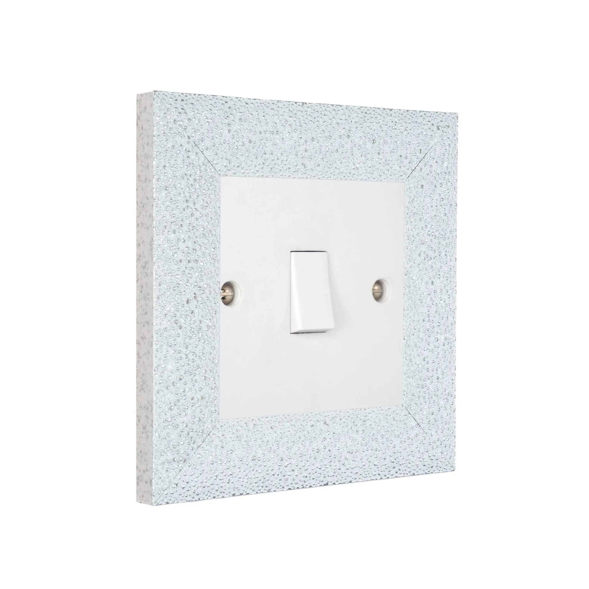 ElekTek Decorative Switch Surround Frame Cover Finger Plate Milano Sparkle